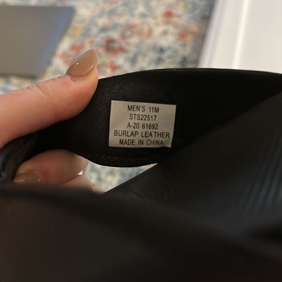 Mens black leather flip flop- Sperry - Picture 3 of 3